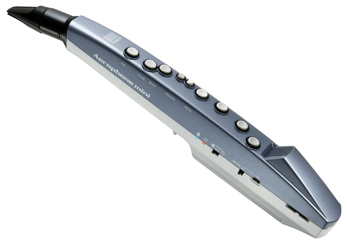 Roland AE-01 Aerophone Mini Digital Wind Instrument - Blue w/ Headphones