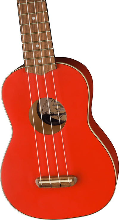 Fender Venice Soprano Ukulele - Fiesta Red w/ Gig Bag