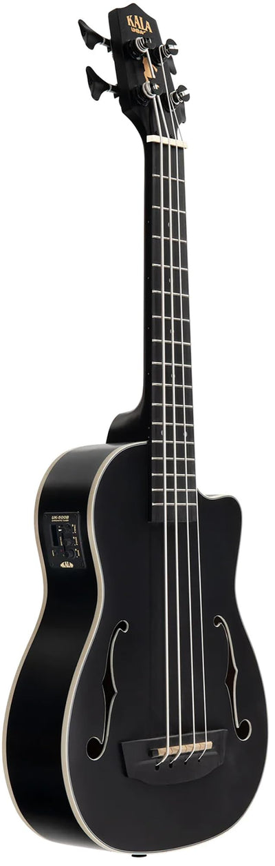 Kala UBASS-JYMN-BK-FS Black Journeyman Mahogany Acoustic-Electric U-Bass Ukulele Bass w/ Case