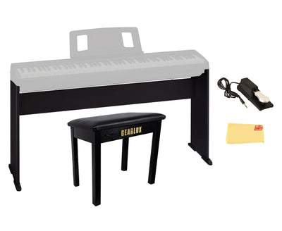 Roland KSC-FP10 Stand for FP-10 Digital Piano - Black w/ Furniture Bench
