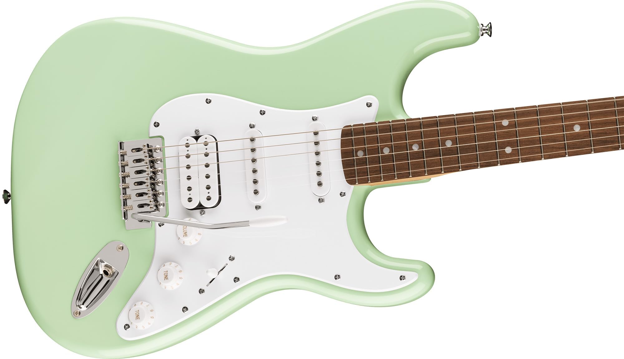 Fender Squier Sonic Stratocaster HSS - Surf Green w/ Mustang Micro Headphone Amplifier