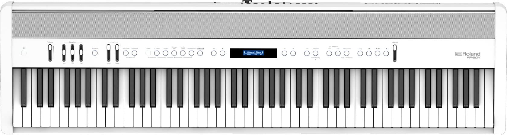 Roland FP-60X Digital Piano - White w/ KPD-90 Three-Pedal Unit