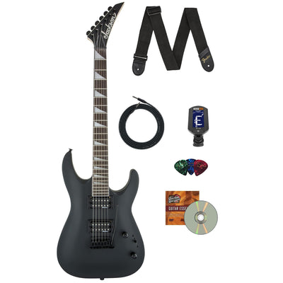 Jackson Dinky Arch Top JS22 DKA Electric Guitar - Satin Black w/ Instrument Cable