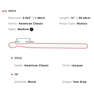 Vic Firth American Classic 5A Drumsticks - 3 Pack
