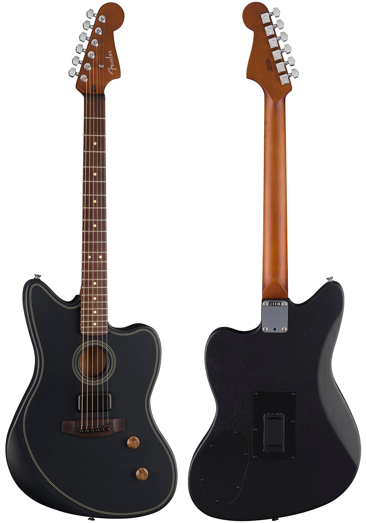 Fender Acoustasonic Standard Jazzmaster - Black w/ Cleaning Kit