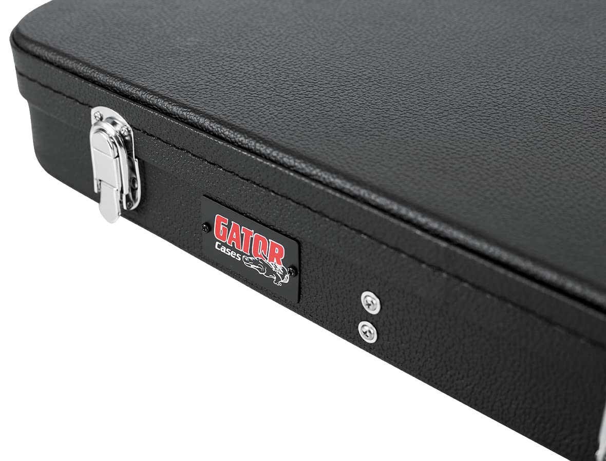 Gator GWE-ELEC Hardshell Wood Case for Electric Guitar w/ Instrument Cable