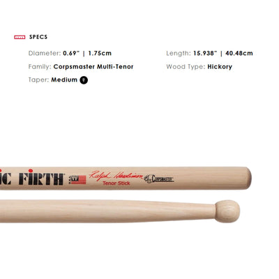 Vic Firth SRHTS Corpsmaster Multi-Tenor Ralph Hardimon Drumsticks
