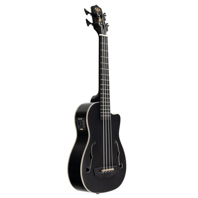 Kala UBASS-JYMN-BK-FS Black Journeyman Mahogany Fretted Acoustic-Electric U-Bass