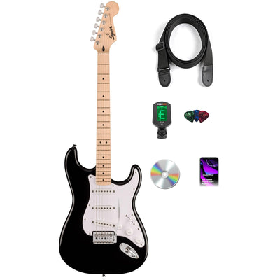 Fender Squier Sonic Stratocaster - Black w/ Tuner