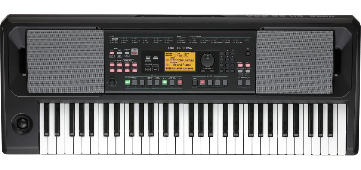 Korg EK-50 CSA Entertainer Keyboard with Latin Styles w/ Adjustable Stand