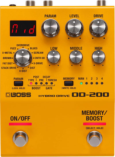 Boss OD-200 Hybrid Drive w/ Power Supply