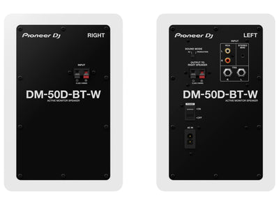Pioneer DM-50D-BT 5-Inch Desktop Active Bluetooth Monitor Speaker - White w/ Laptop Stand