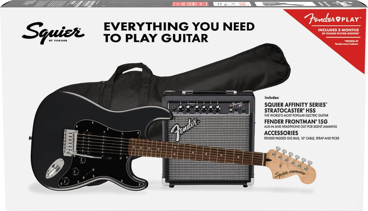 Fender Squier Affinity Stratocaster HSS - Charcoal Frost Metallic