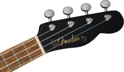 Fender Monterey Concert Ukulele - Black w/ Gig Bag