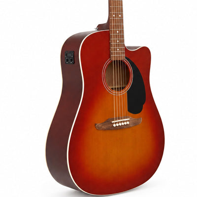 Fender California Redondo CE Dreadnought Acoustic-Electric Guitar - Garnet Burst w/ Gig Bag