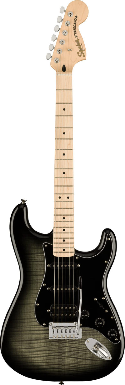 Fender Squier Affinity Stratocaster FMT HSS - Black Burst w/ Gig Bag