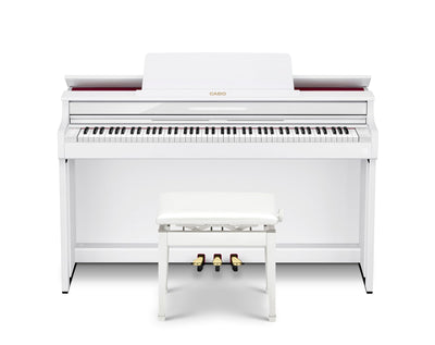 Casio AP-550 Celviano 88-Key Digital Piano - White w/ Headphones