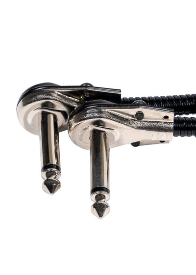 Cleartone 12-Inch Pedal Smart Pedalboard Patch Cable, Angled-Angled, 24 AWG - 3 Pack