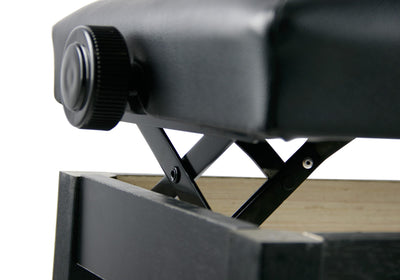 Gearlux Adjustable Piano Bench - Black