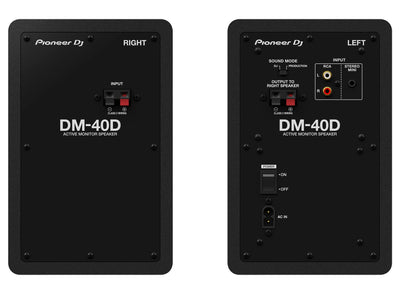 Pioneer DJ DM-40D 4-Inch Desktop Active Monitor Speaker - Black w/ Laptop Stand