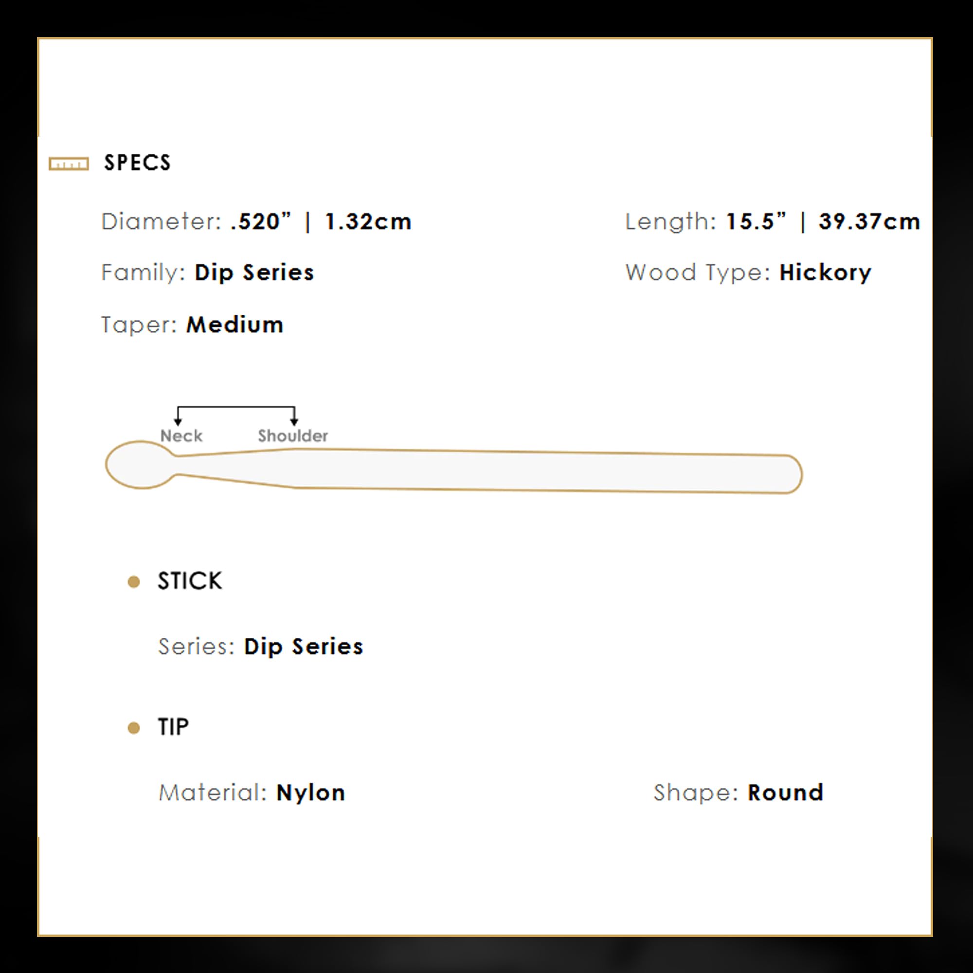 Zildjian 7A DIP Nylon Tip Drumsticks