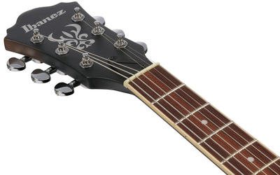 Ibanez AS53 AS Artcore Hollow Body Electric Guitar - Transparent Black Flat w/ Gig Bag