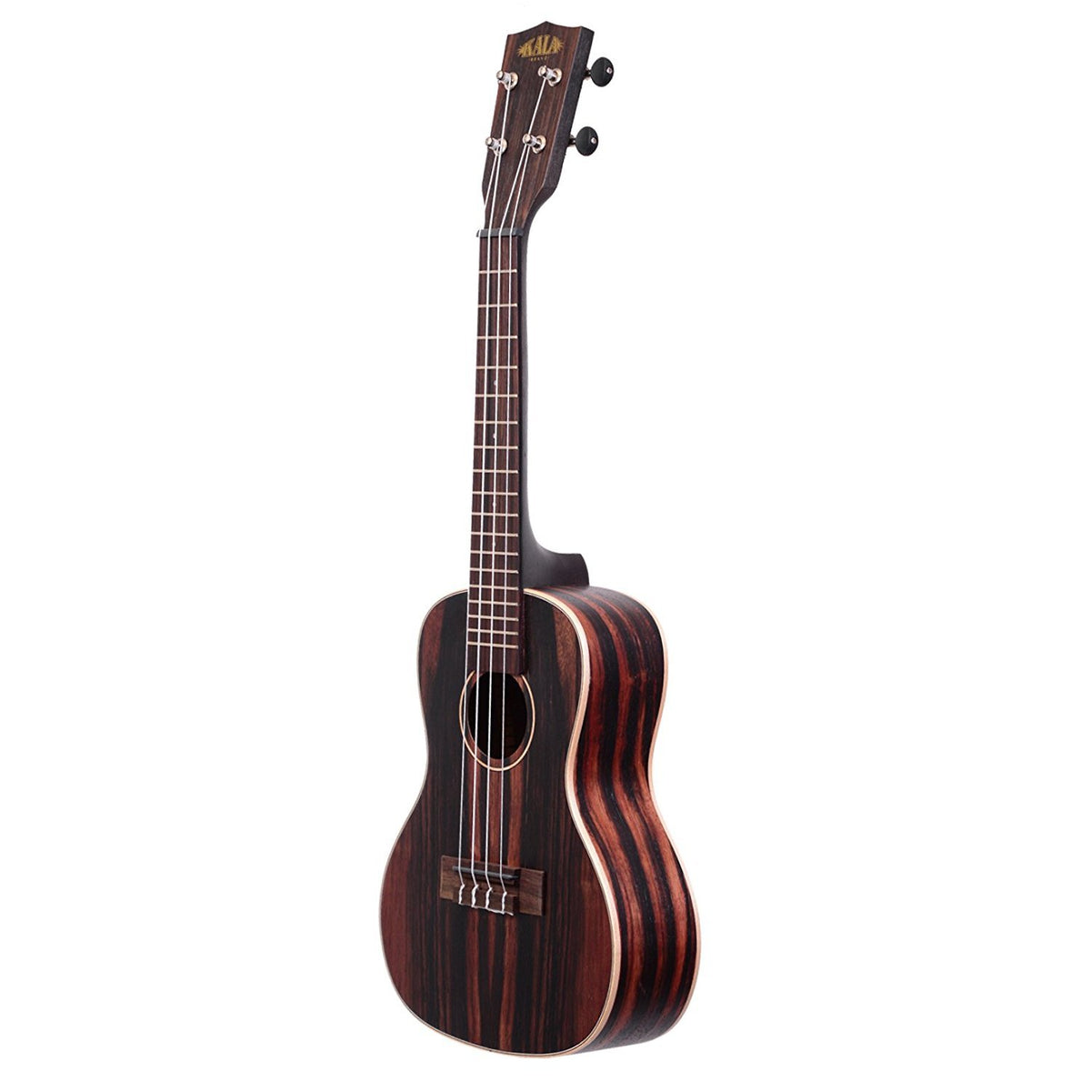 Kala KA-EBY-C Striped Ebony Concert Ukulele w/ Gig Bag