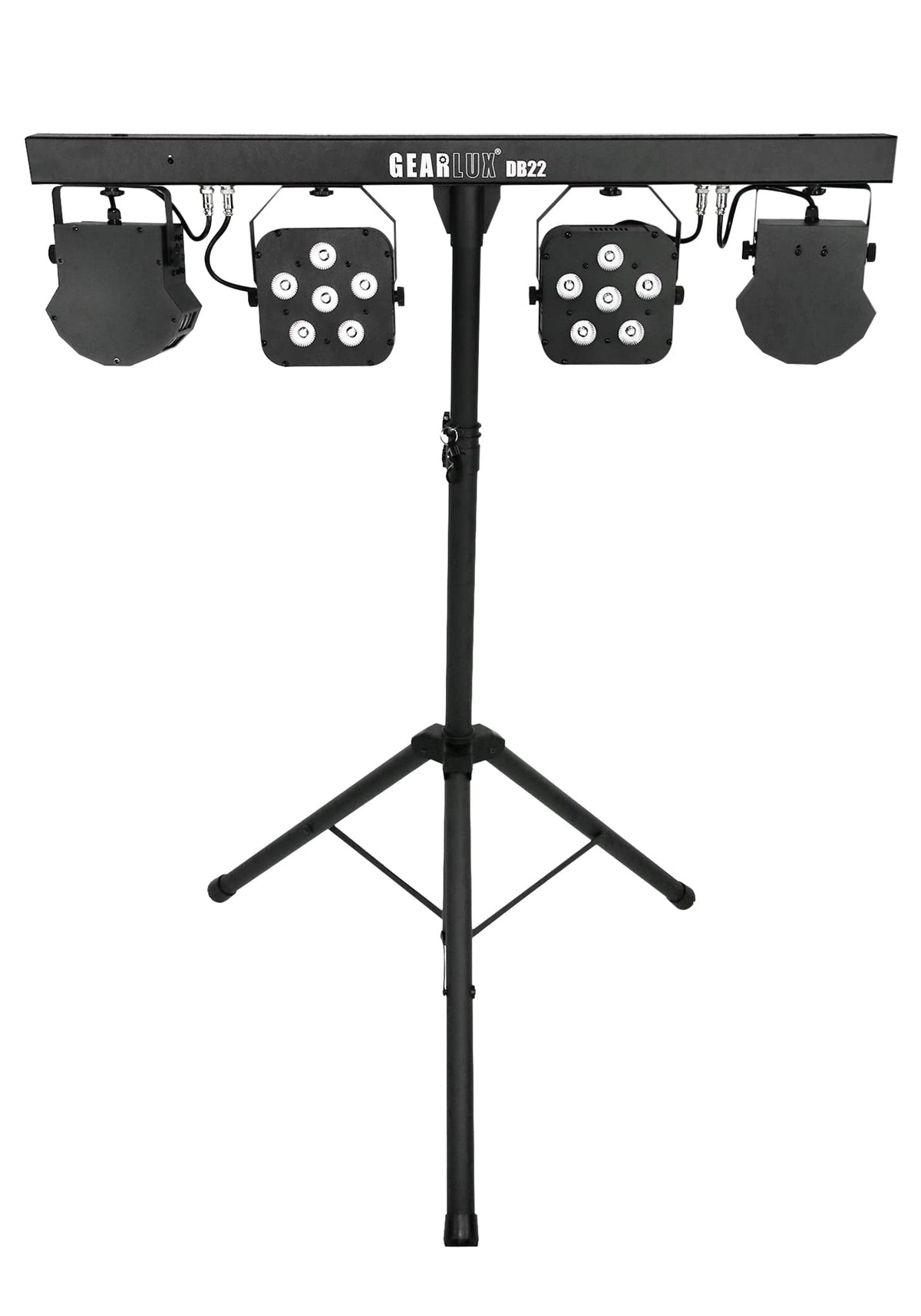Gearlux 4-in-1 LED Party Bar Derby Light 2 X 6PCS 8-Watt RGBW Bright LEDs and 2 X 2PCS 10-Watt Warm LEDs