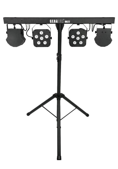 Gearlux 4-in-1 LED Party Bar Derby Light 2 X 6PCS 8-Watt RGBW Bright LEDs and 2 X 2PCS 10-Watt Warm LEDs