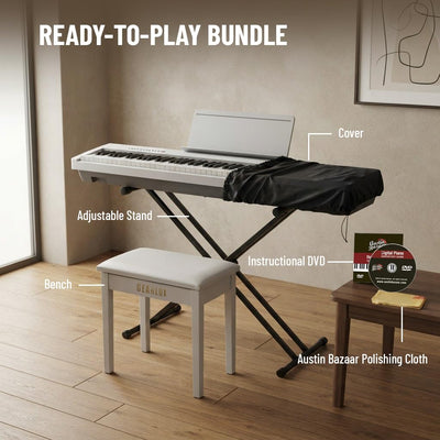 Roland FP-30X 88-Key Digital Piano - White w/ KSC-70 Stand