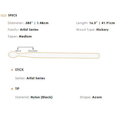 Zildjian ZASAY Adrian Young Artist Series Drumsticks - 3 Pack