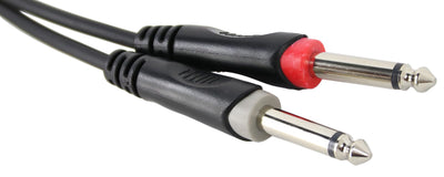 Gearlux 10-Foot 3.5 mm TRS (1/8") to Dual 1/4-Inch TS Stereo Breakout Cable - 2 Pack