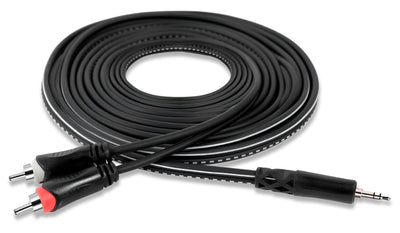 Gearlux 15-Foot TRS-to-Dual-RCA Stereo Breakout Cable - 2 Pack