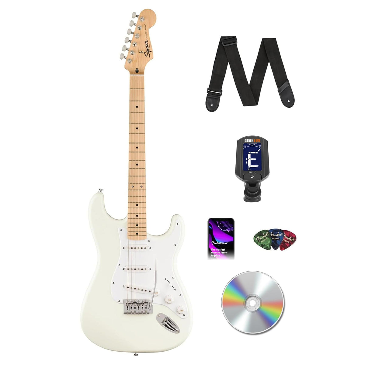 Fender Squier Sonic Stratocaster - Arctic White w/ Tuner