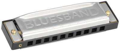 Hohner Blues Band Harmonica Three Pack with C, G, and A Keys w/ Pouch