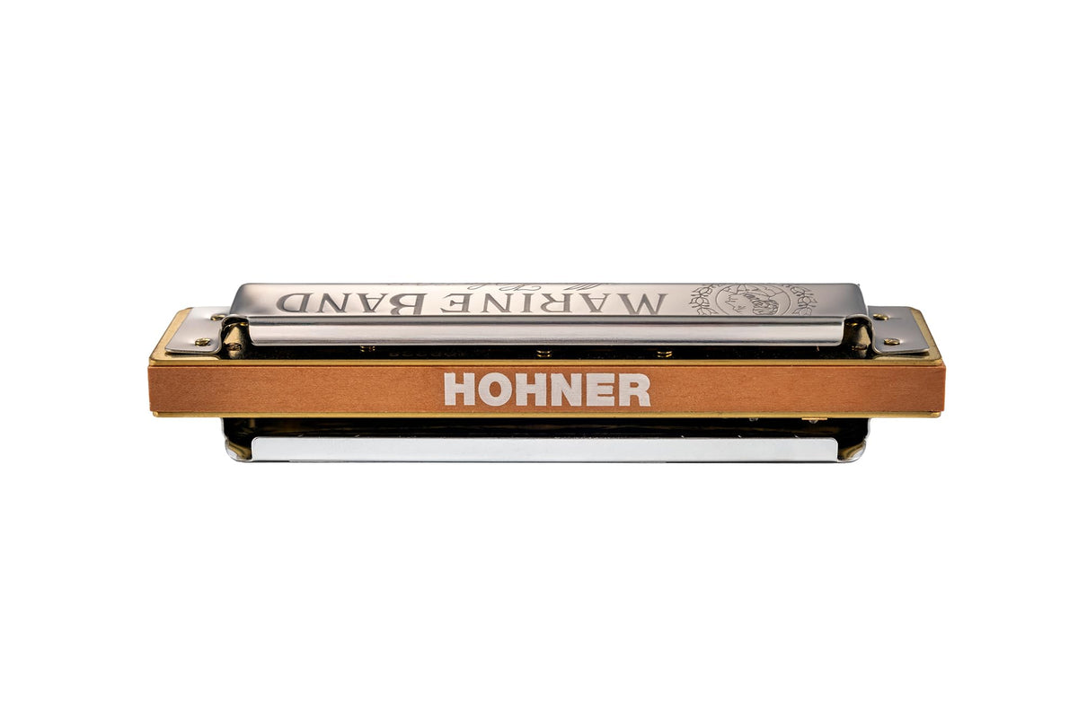 Hohner Marine Band 1896 Harmonica - Key of B Flat w/ Instructional Manual