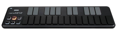 Korg nanoKEY2 Slim-Line USB Keyboard Controller - Black w/ Headphones