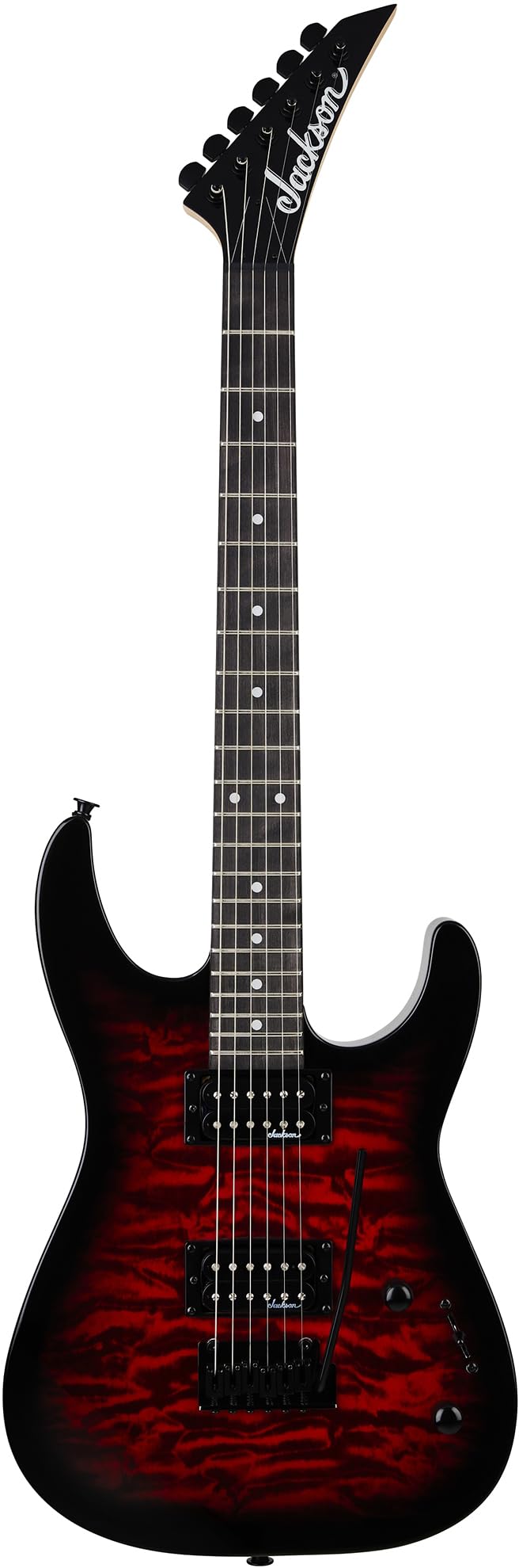 Jackson JS Series Dinky JS11Q Electric Guitar - Transparent Red w/ Amplifier