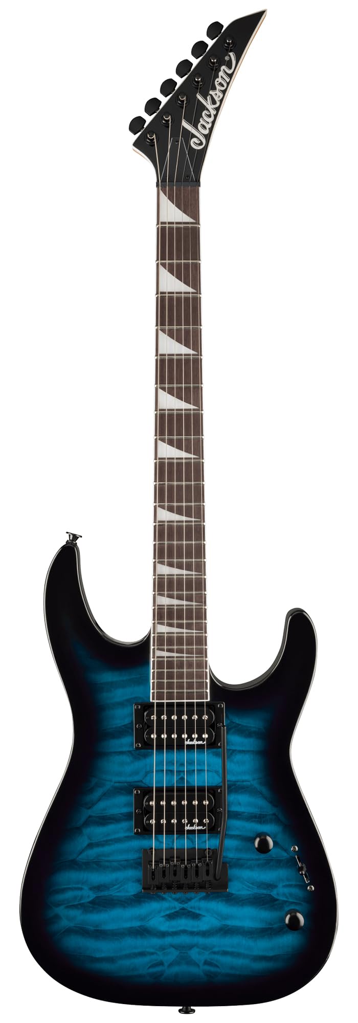 Jackson Dinky JS20 DKQ Electric Guitar - Transparent Blue w/ Instrument Cable