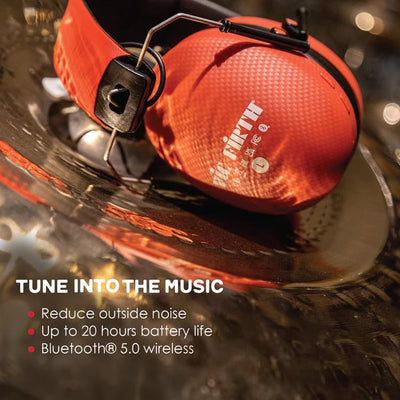 Vic Firth Bluetooth Isolation Headphones - Red w/ Practice Tips