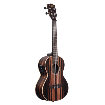 Kala KA-EBY-TE Striped Ebony Tenor Acoustic-Electric Ukulele