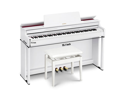 Casio AP-550 Celviano 88-Key Digital Piano - White w/ Headphones