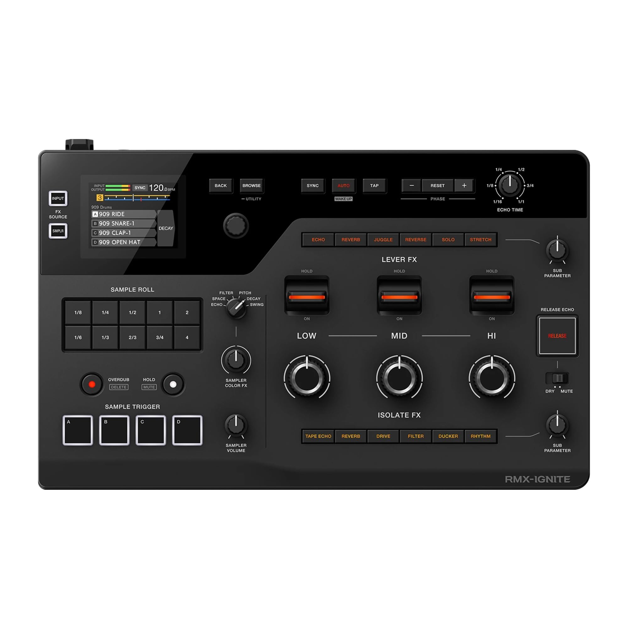Pioneer DJ AlphaTheta RMX-IGNITE Professional DJ Effector w/ DJC-STS2 Stand
