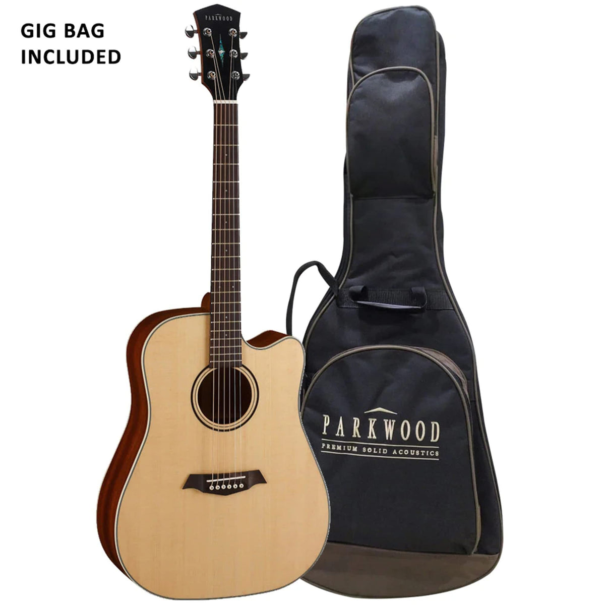 Parkwood S26GT Dreadnought Body Semi Acoustic Guitar - Natural