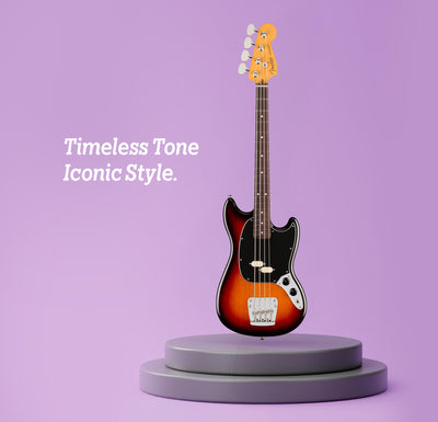 Fender American Professional Classic Mustang Bass - 3-Color Sunburst w/ Cleaning Kit
