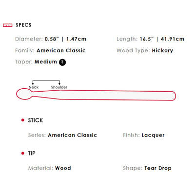 Vic Firth X55A American Classic Extreme 55A Drumsticks - 12 Pack