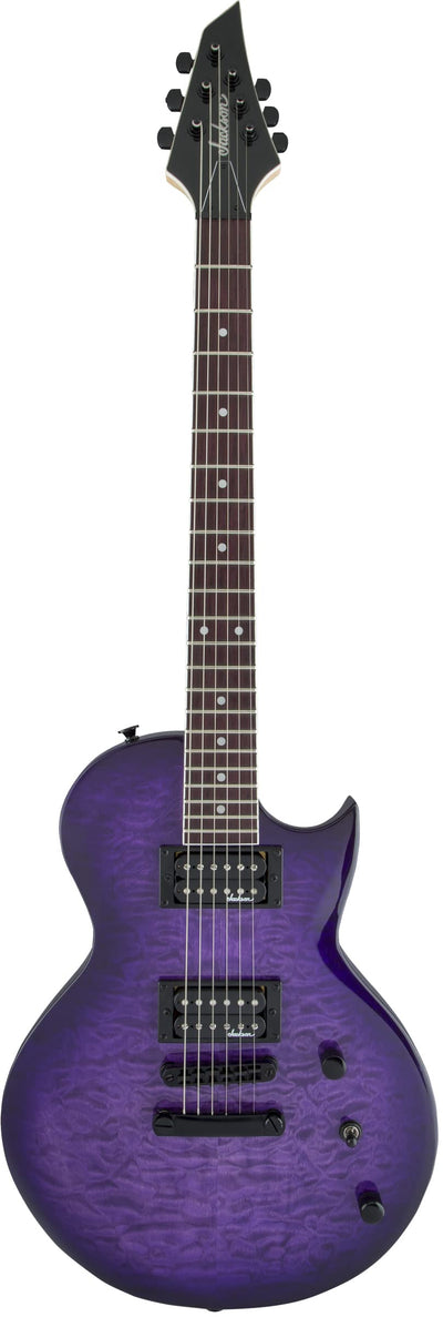 Jackson JS Series Monarkh SC JS22Q Electric Guitar - Transparent Purple Burst w/ Instrument Cable