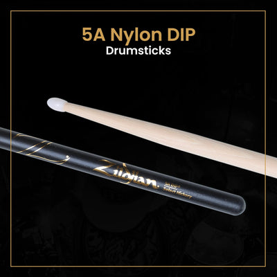 Zildjian 5A Nylon Black DIP Drumsticks