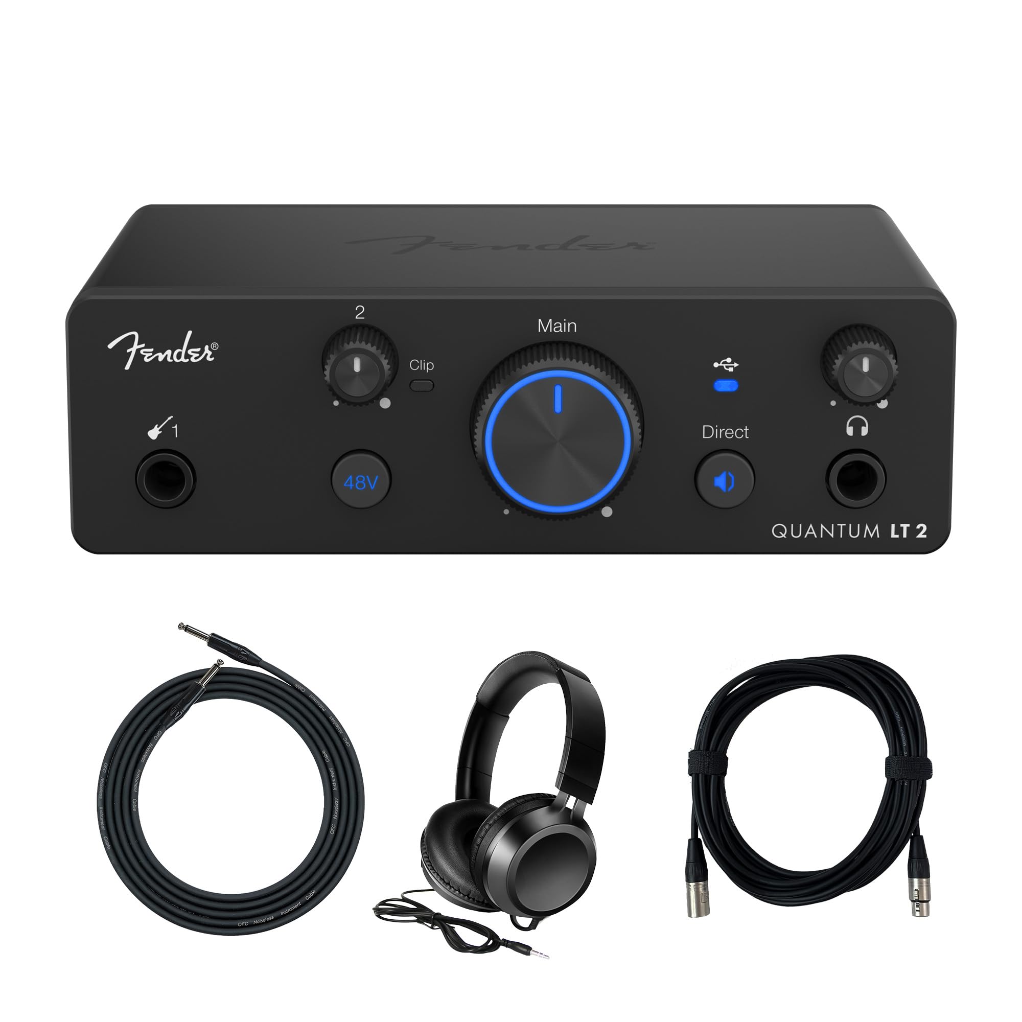 Fender Quantum LT 2 USB-C Audio Interface w/ Headphones