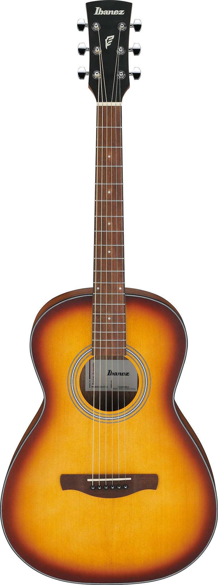 Ibanez PN50 PF Performance Parlor Acoustic Guitar - Open Pore Brown Sunburst w/ Hard Case